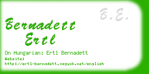 bernadett ertl business card